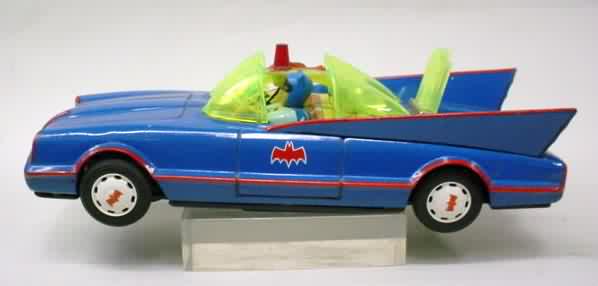 ASC Aoshin ca. 1972 Tin Lithographed Battery Operated Batmobile for Sale -   - Antique Toys for Sale