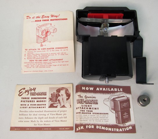 Buy View Master 1956 All Black Viewer Stereoscope Model E Bakelite Boxed  Reels L
